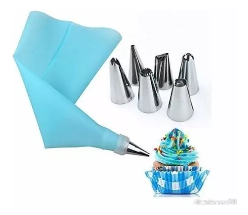 Manga De Silicona Reulizable Con Acople Reposteria Decoracion Decorar Tortas Muffins-2
