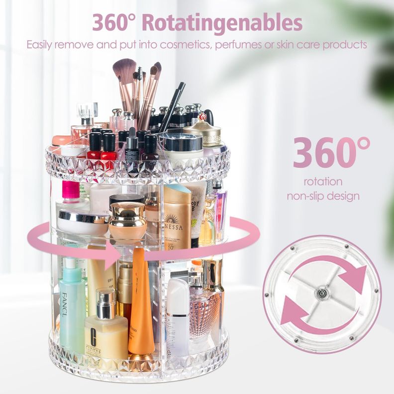 Organizador Rotativo De Maquillaje Cosméticos Baño Labiales-5