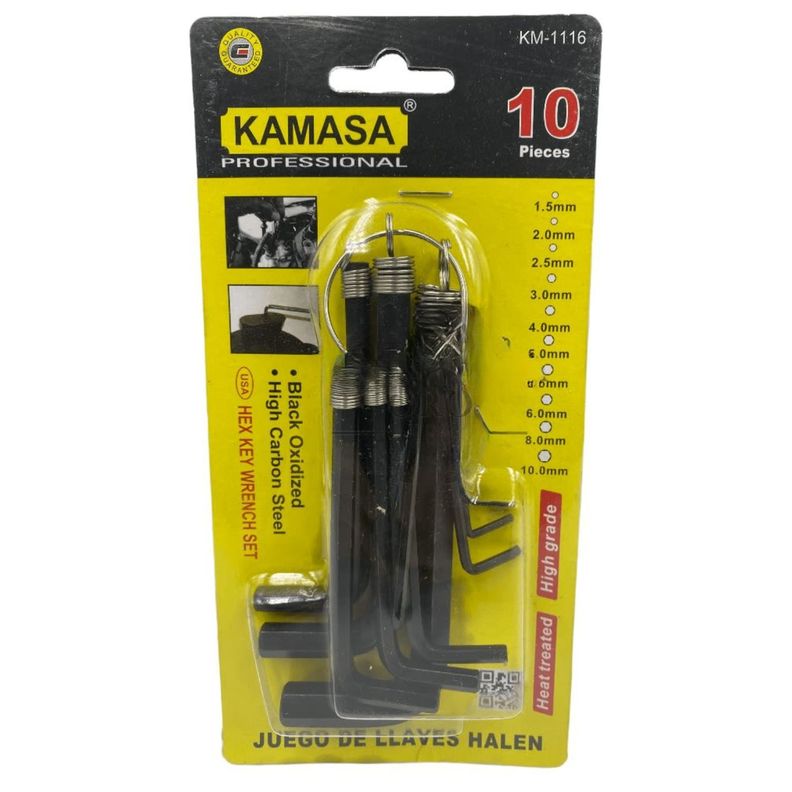 Set 10 Piezas de Llave Allen 10mm Herramientas Ferreteria-1