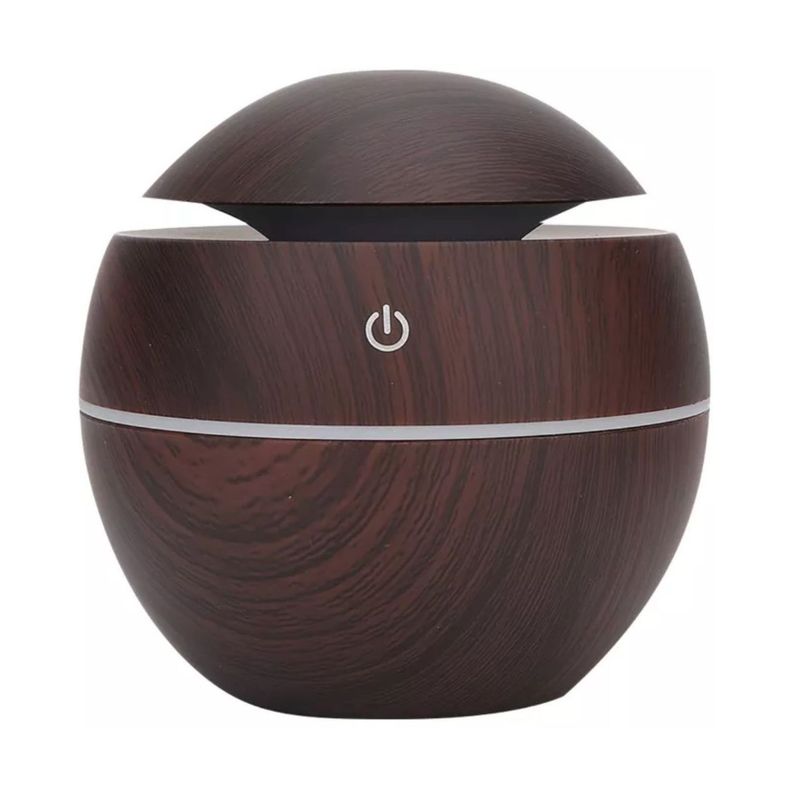 Humidificador Difusor de Escencias Aspecto Madera Oscuro Relajacion