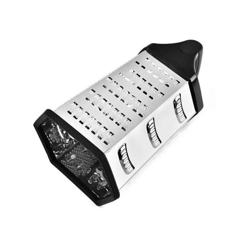 Rallador De Verduras Frutas Quesos Hexagonal 6 Caras Acero-1