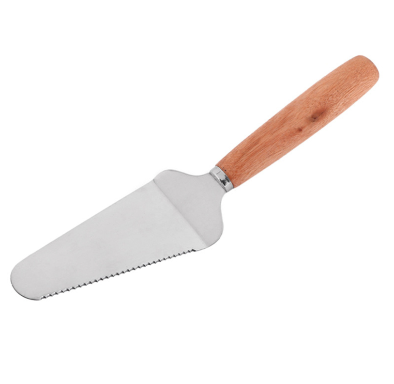 Espatula Para Cortar Picar Pizza Con Mango De Madera-0