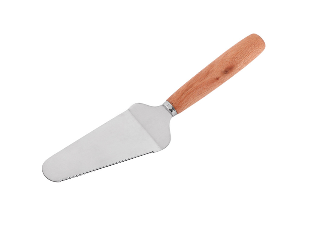 Espatula Para Cortar Picar Pizza Con Mango De Madera-2