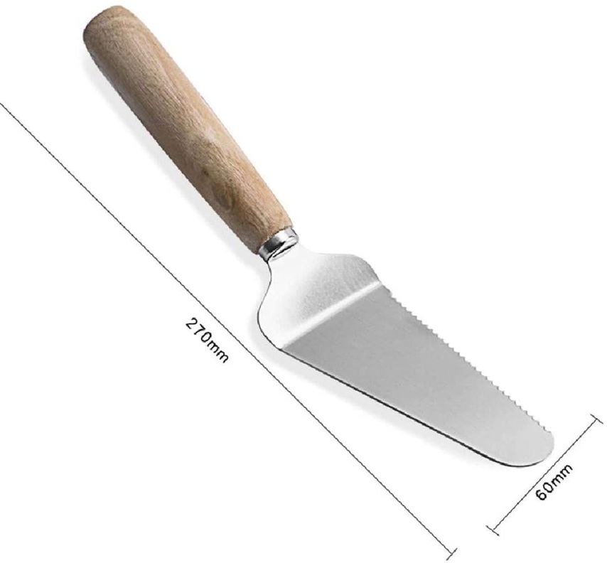 Espatula Para Cortar Picar Pizza Con Mango De Madera-3