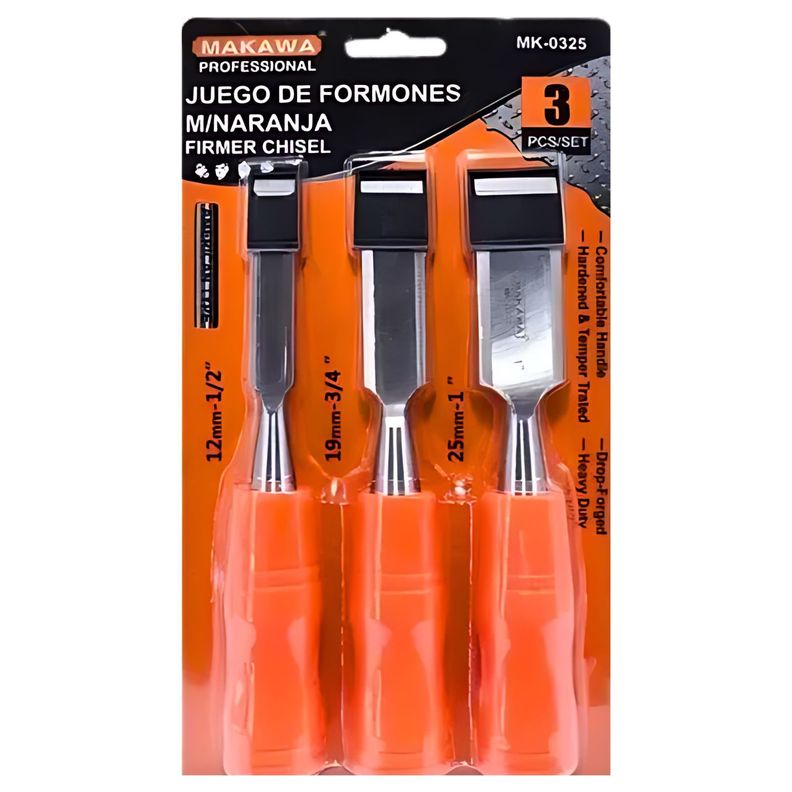 Set 3 Pzas Juego Formones 25mm Herramientas Profesional-0