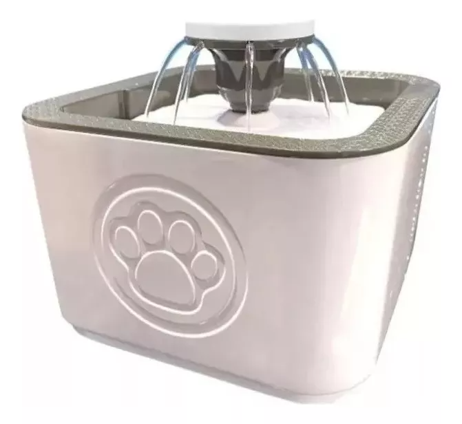 Bebedero Para Gatos Y Perros Fuente Agua cuadrado-0