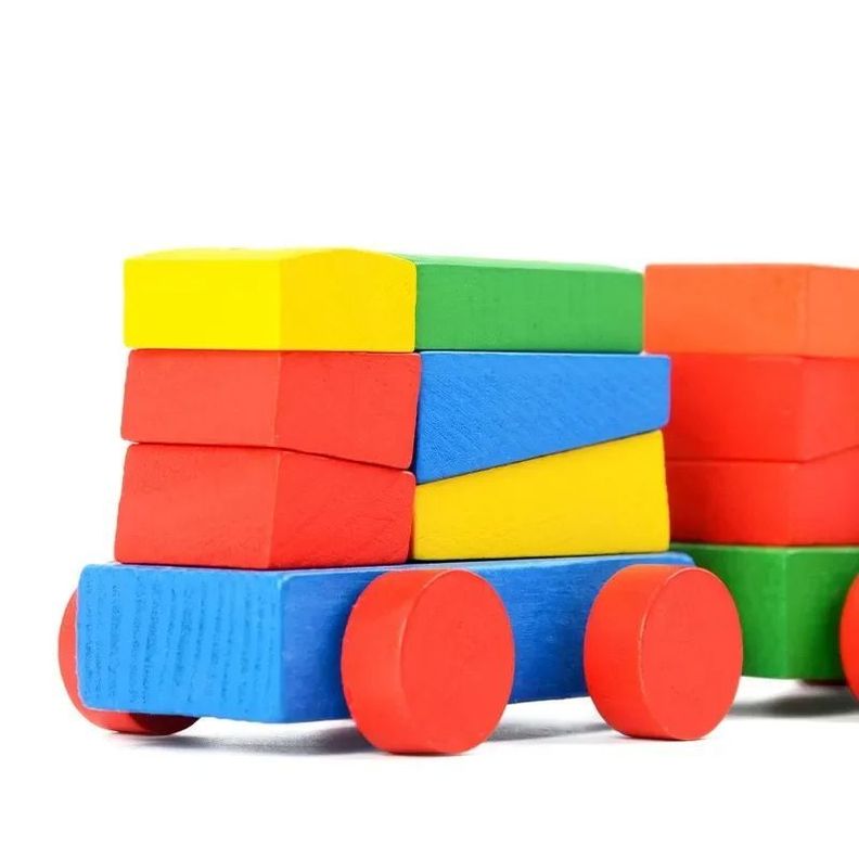 Tren Encaje De Madera Didáctico Para Niños-4
