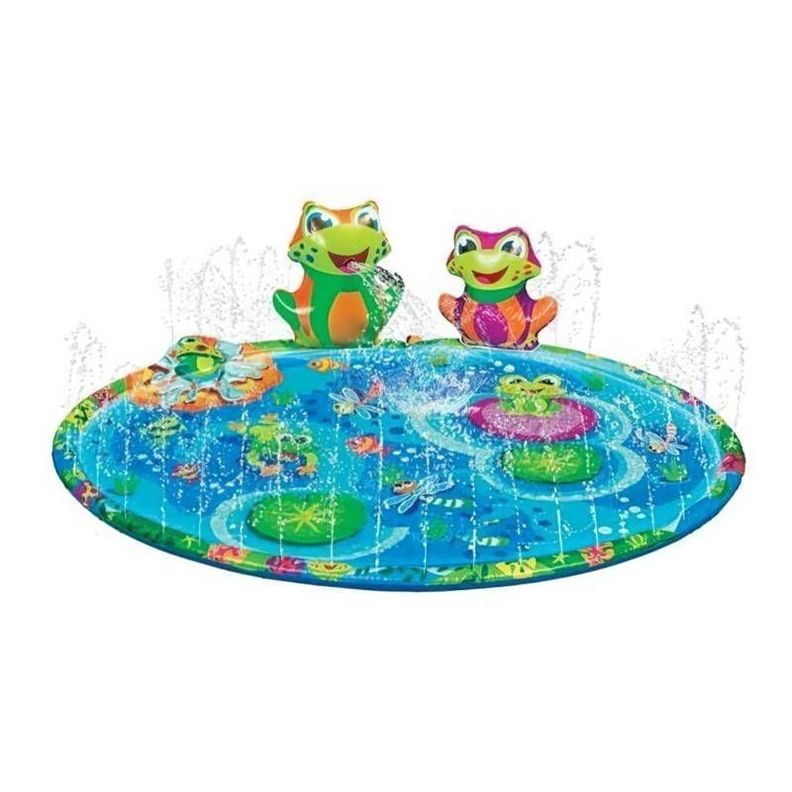 Alfombra Lanza Aguas Niños Piscina Fuente Rana 147 Cm.-0