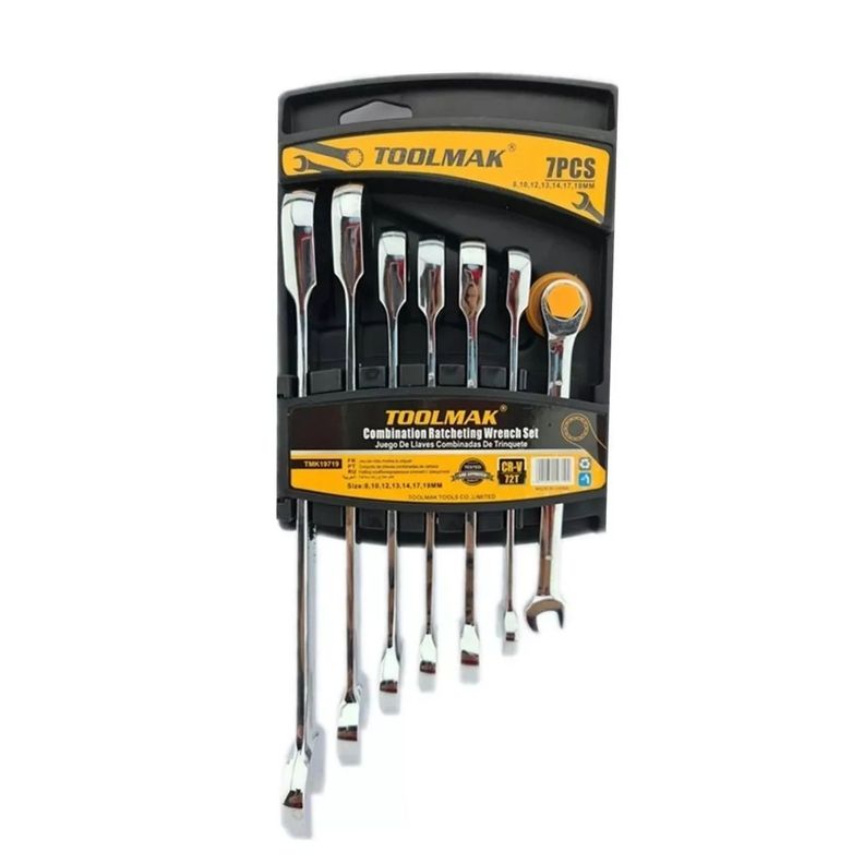 Set Llaves Corona Chicharra Flexible 5 Pzas Multiuso Herramientas-0