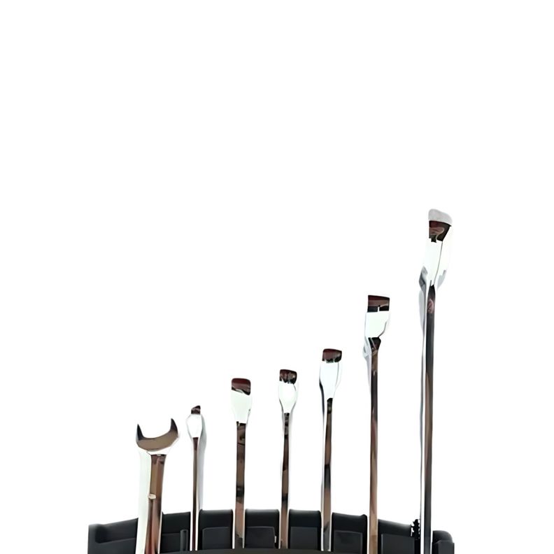 Set Llaves Corona Chicharra Flexible 5 Pzas Multiuso Herramientas-1