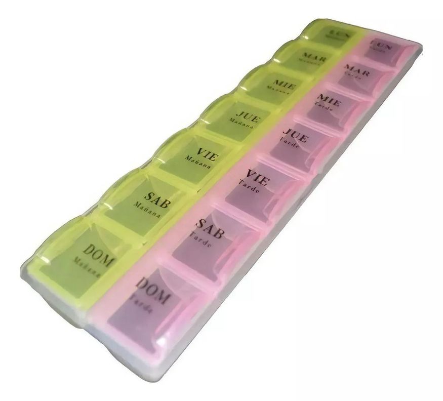 Organizador De Pastillas Pastillero Semanal 2 Tomas Diarias-1