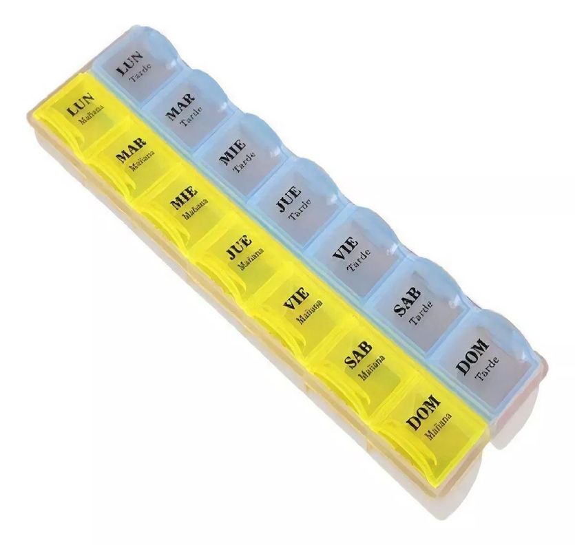 Organizador De Pastillas Pastillero Semanal 2 Tomas Diarias-2