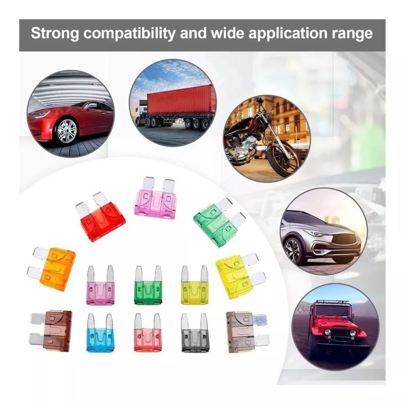 Kit 300pcs Fusible Para Auto Caja Fusibles Coche Automotriz-4