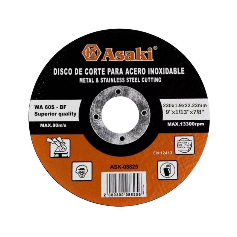 Disco de Corte para Acero 228mm Herramienta Ferreteria 08828-0