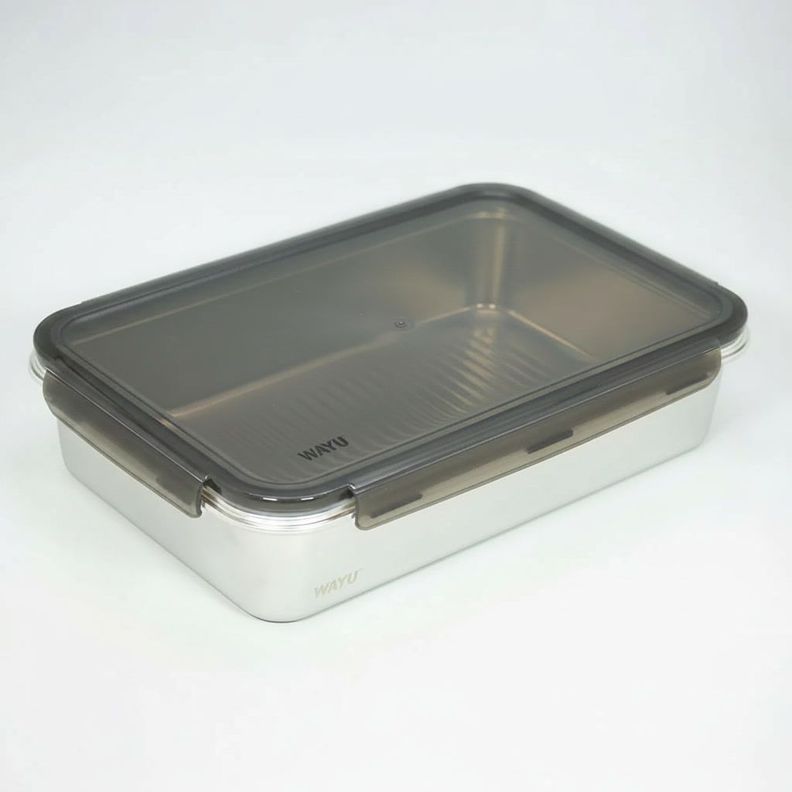 Hermetico Acero Inox 5L Wayu Microsafe Apto Microondas Plateado Metalico