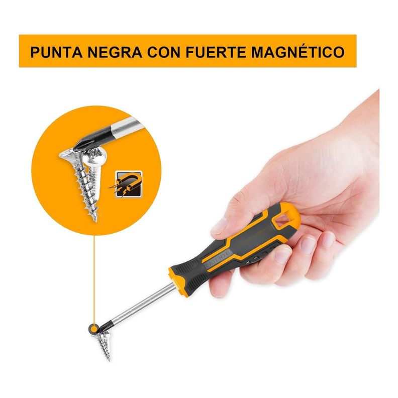 Set Destornilladores Punta Paleta Cruz 6 Pzas Profesional-2