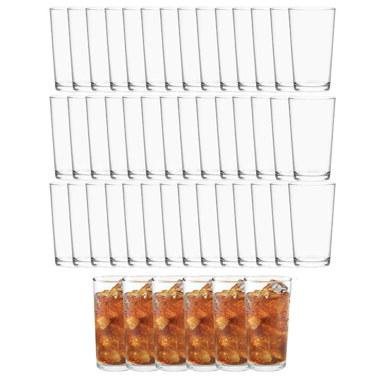 Set 48 Vasos Atlanta 258mL Vidrio Celebraciones Largo