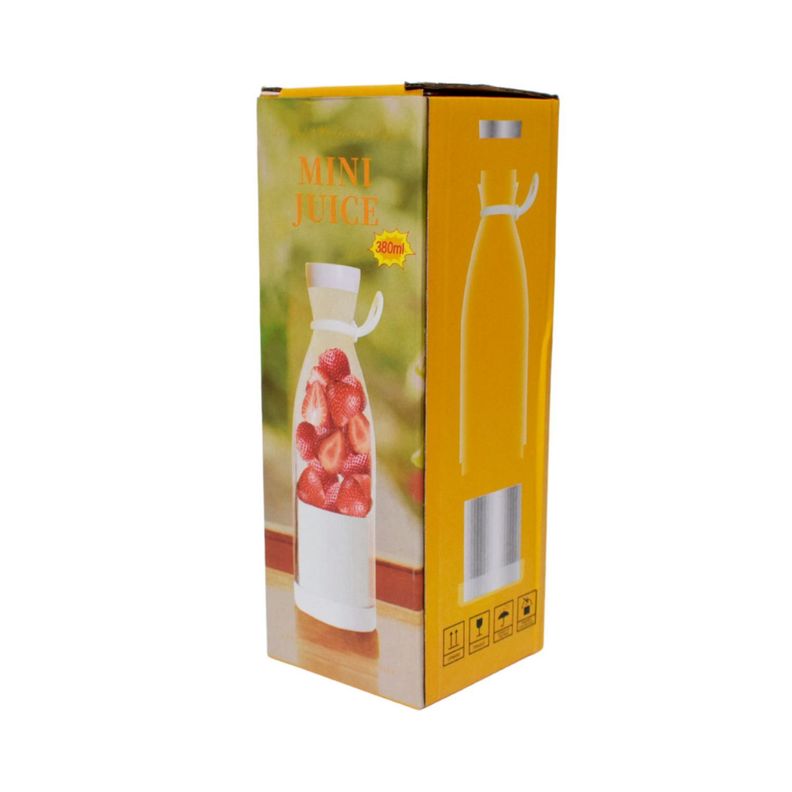 Botella Portátil Licuadora Recargable USB 380ml Blanca-2