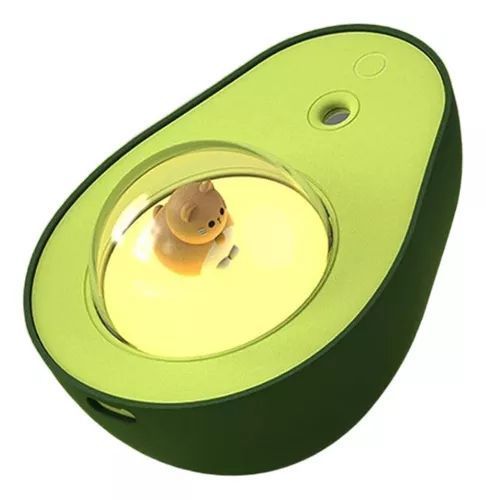 Humidificador Aire C/luz Nocturna Multicolor Aguacate Niebla Color Verde oscuro-0