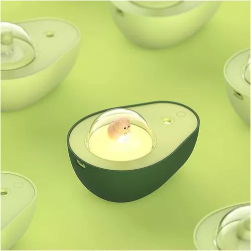 Humidificador Aire C/luz Nocturna Multicolor Aguacate Niebla Color Verde oscuro-2