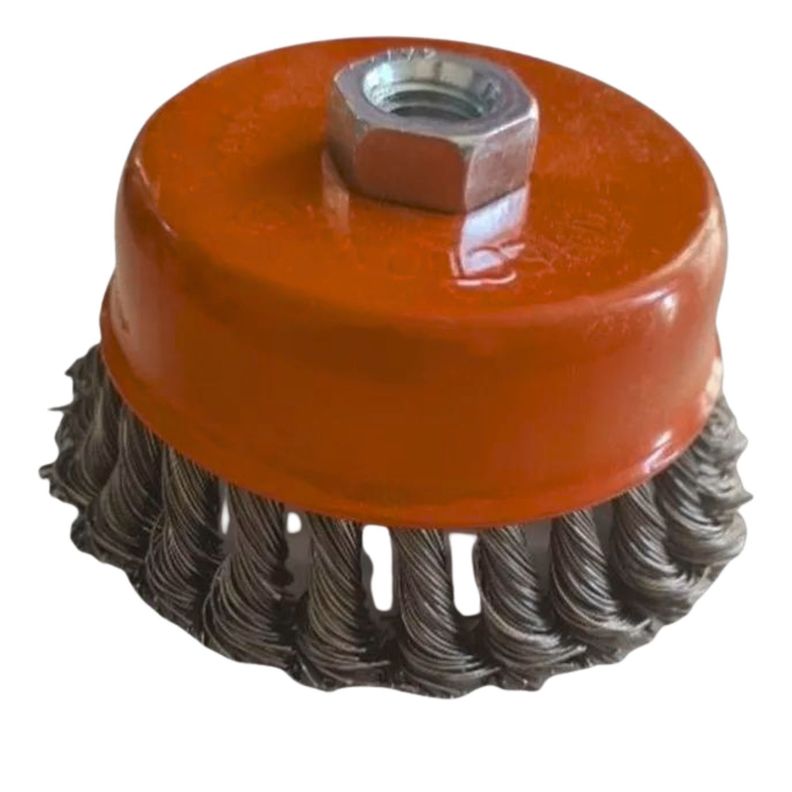 Escobilla de Copa 101mm Trenza Acero Herramienta 08905-0