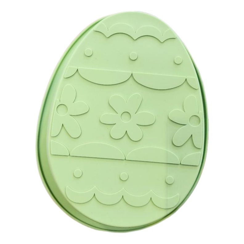 Molde Huevo Silicona Verde Grande 20cm Reposteria Chocolate-0