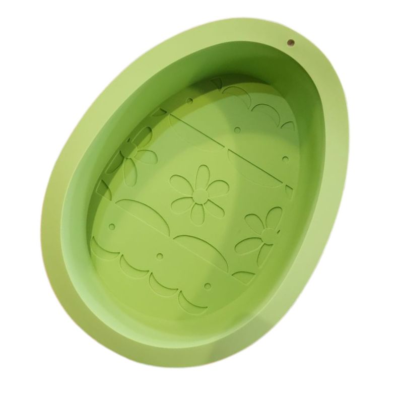 Molde Huevo Silicona Verde Grande 20cm Reposteria Chocolate-1