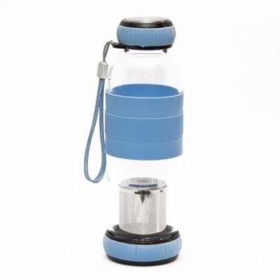 Botella De Vidrio 420 Ml Té Infusión + Funda-1