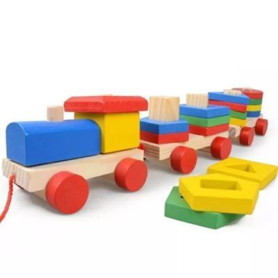 Tren Geométrico De Madera Didáctico Para Niños-2