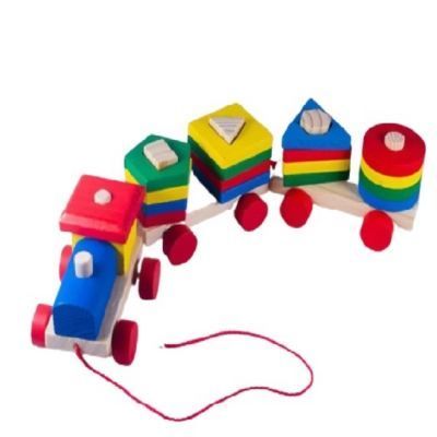 Tren Geométrico De Madera Didáctico Para Niños-3