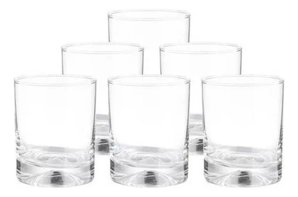 Set 6 Vasos Bajos Manhatan Cristar Tragos 340 Ml-0