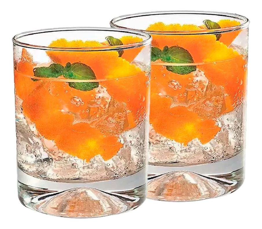 Set 6 Vasos Bajos Manhatan Cristar Tragos 340 Ml-1