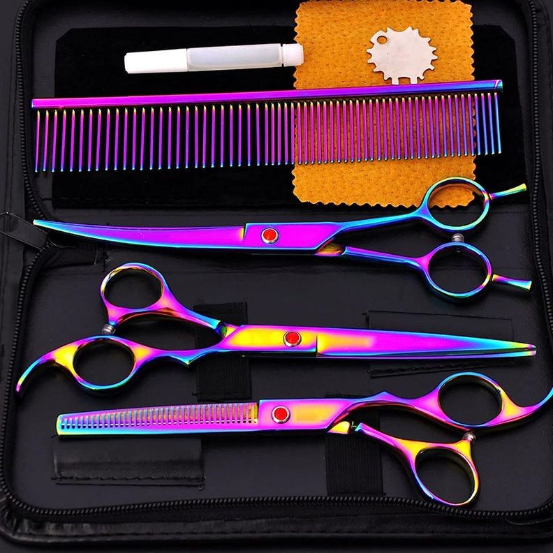 Set Tijeras Barberia Set Peluqueria Accesorios De Barberia Tijera Para Cortar Pelo Tijeras-1
