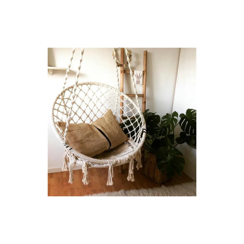 Columpio Silla Colgante Redondo Natural-4