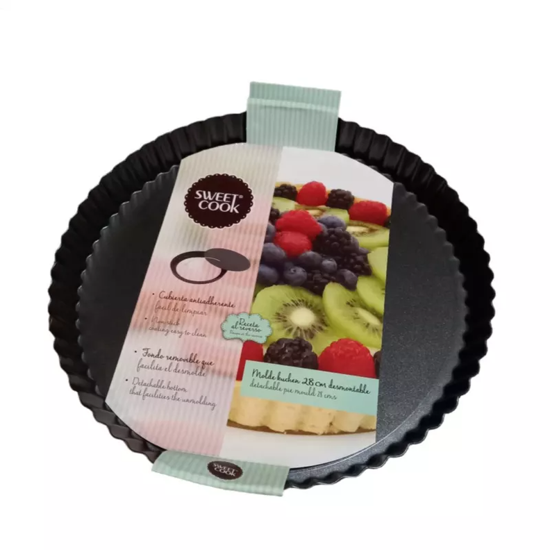 Molde Kuchen Desmontable Acero Carbonico Sweet Cook 26cm-0