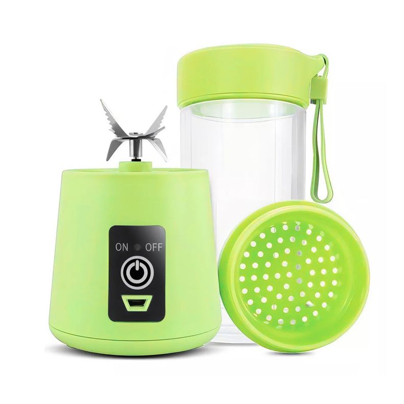 Licuadora Portátil Recargable USB Verde Batidos Smoothies-1