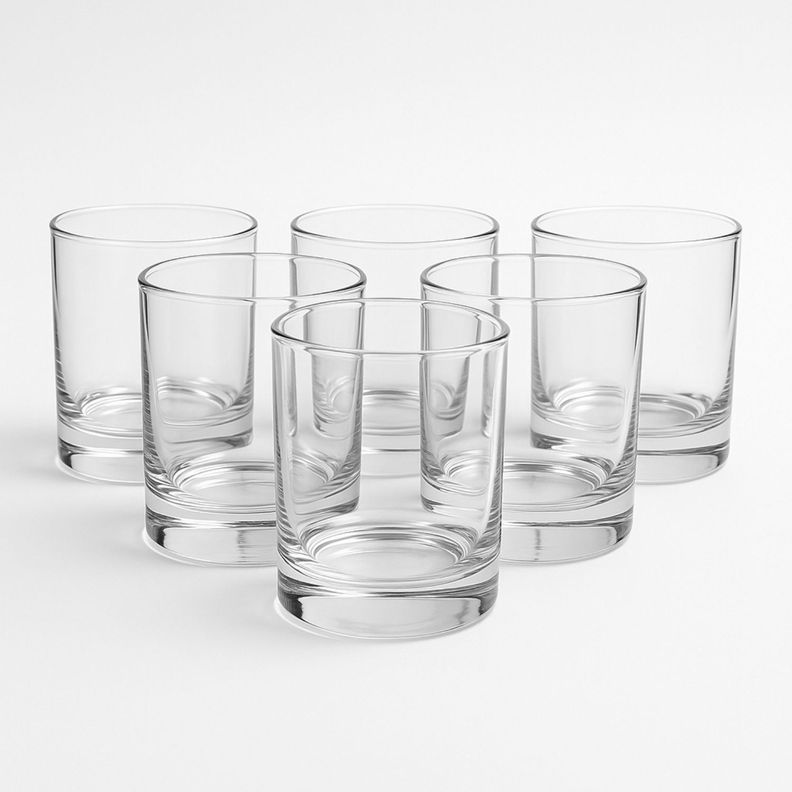 Set 6 Vasos Bajos Manhatan Jugo Whisky Bebidas 340mL