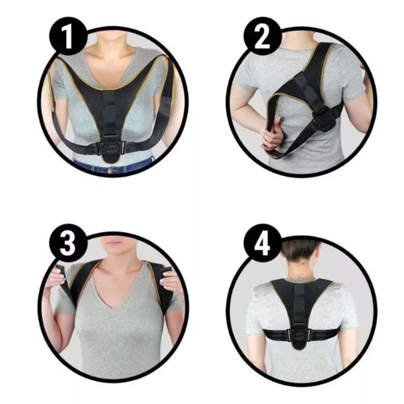 Corrector De Postura Soporte Lumbar De Espalda Mujer Hombre-0