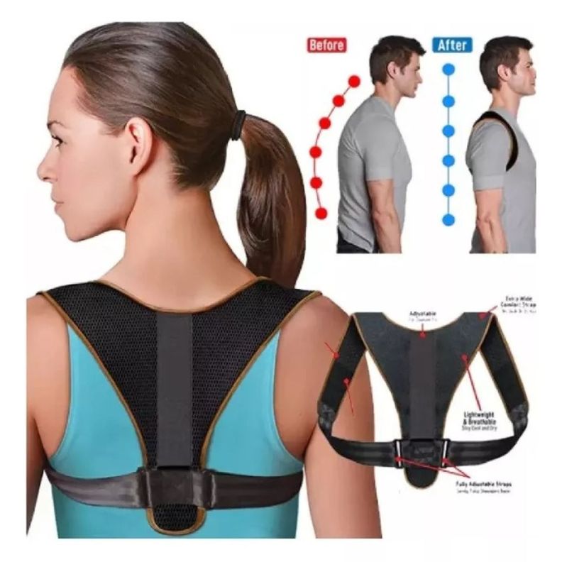Corrector De Postura Soporte Lumbar De Espalda Mujer Hombre-1
