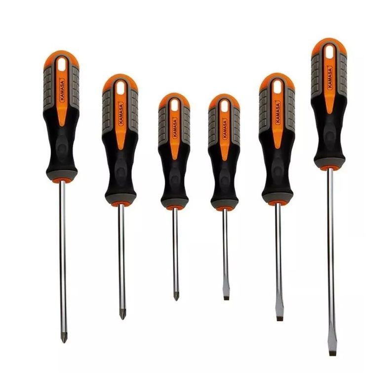 Set Destornilladores Punta Imantada Cruz Paleta 6 Pulgadas Profesional-1
