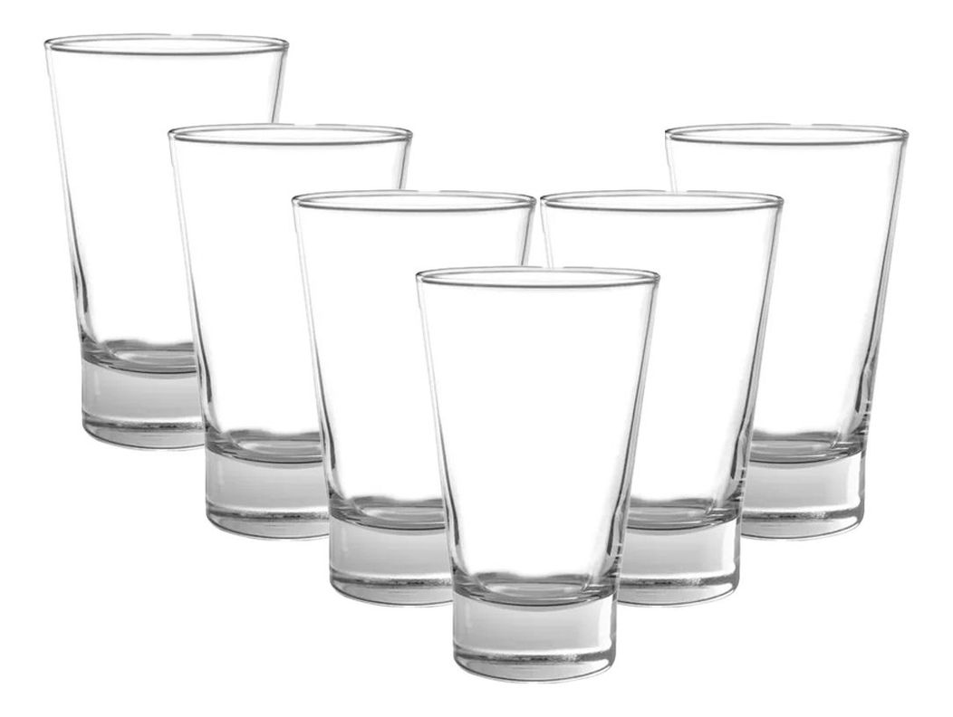 Set 6 Vasos Bajos London Tragos Cristar 347 Ml -0
