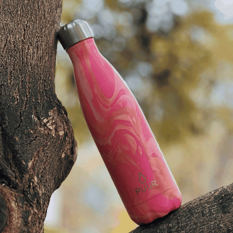 Botella Térmica Puur Bottle Rose Marble 500 ml-1