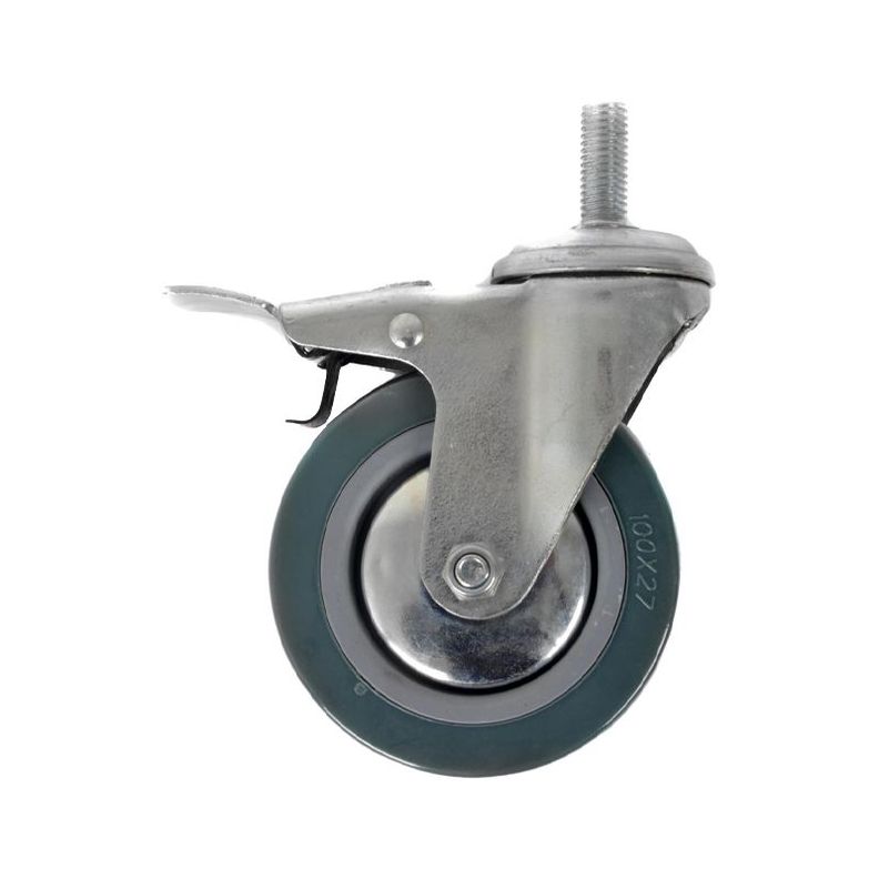 RUEDA INDUSTRIAL GRIS 2.5'' ROSCA CON FRENO FERRAWYY