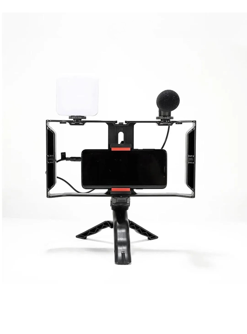 Video Making Vlog TriPod Kit Ay-49x Con Micrófono Y Luz-0