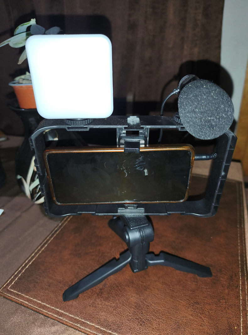 Video Making Vlog TriPod Kit Ay-49x Con Micrófono Y Luz-3