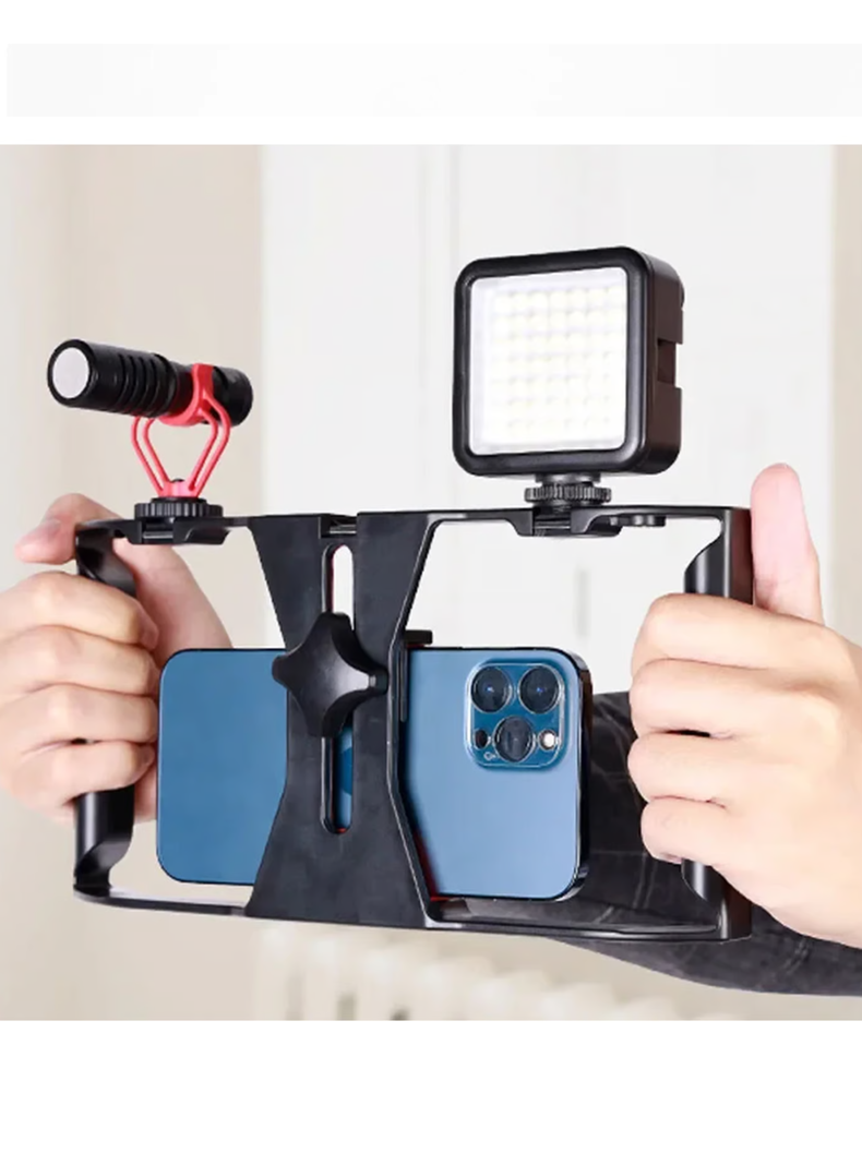 Video Making Vlog TriPod Kit Ay-49x Con Micrófono Y Luz-4