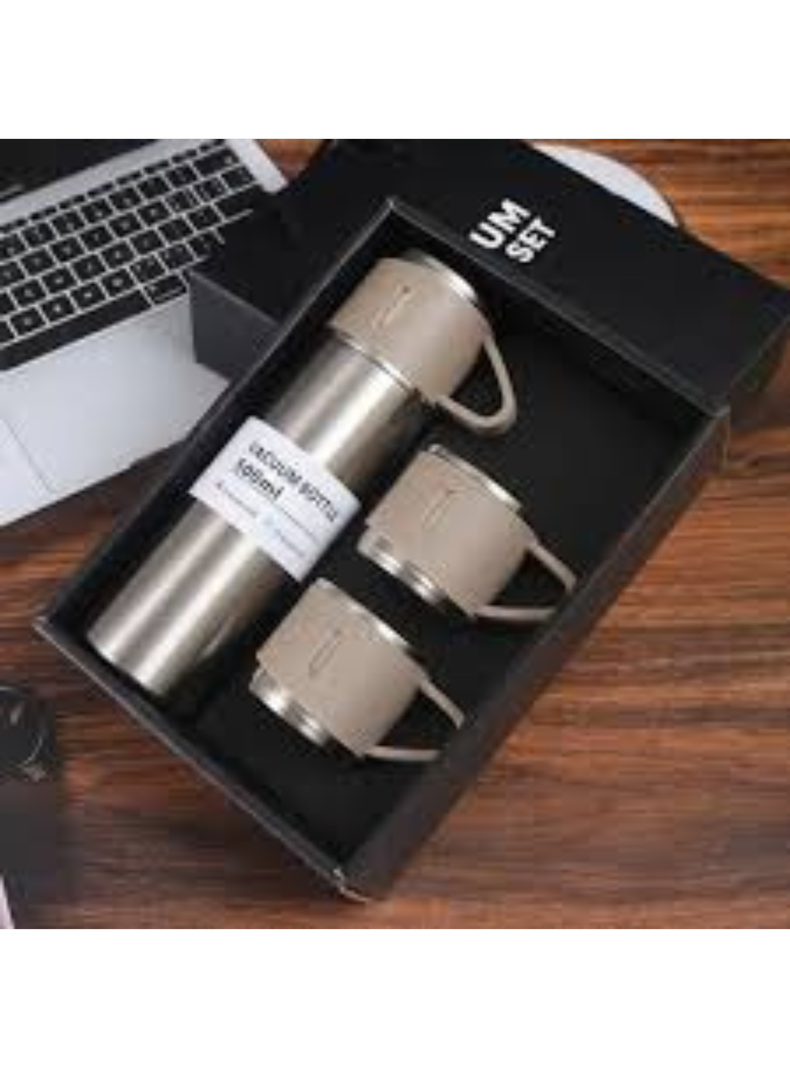 Set Termo Para Agua Caliente/fría + 3 Tazas 500 Ml Cafe Mate-1