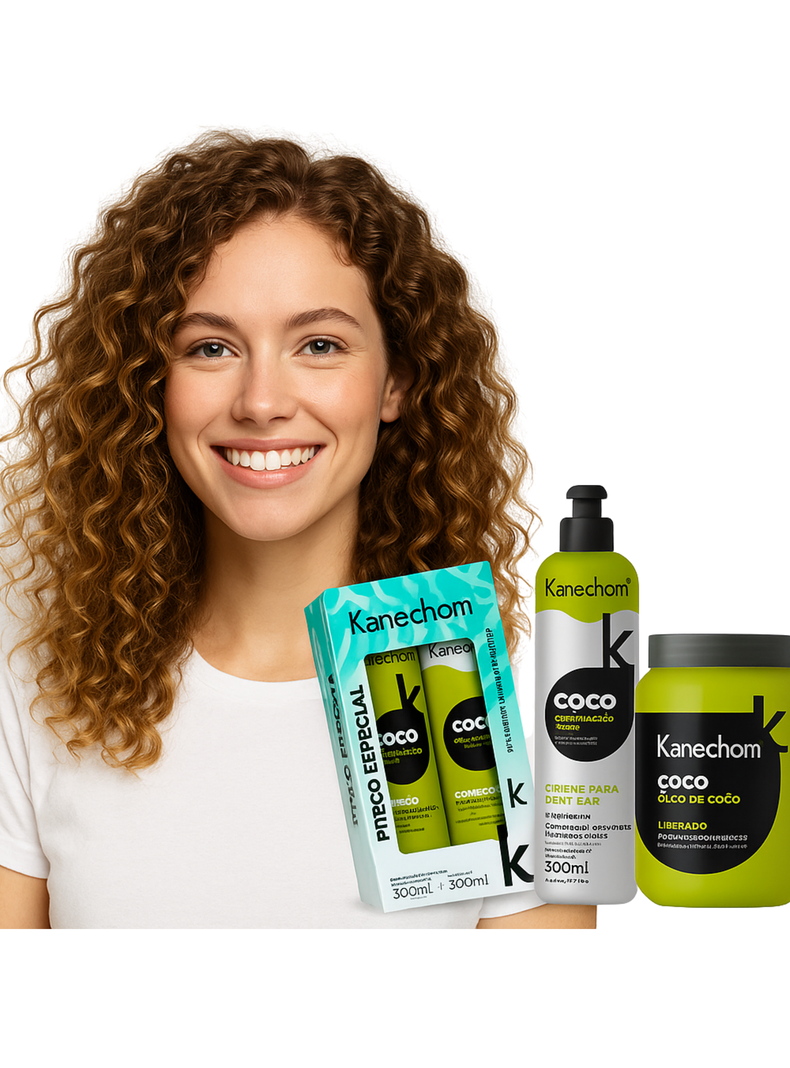 SET tratamiento Capilar Kanechom Oleo De Coco Rizos Definidos Y Suave