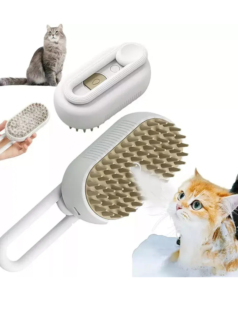 Cepillo Eléctrico 4 En 1 A Vapor Para Mascotas gato Usb-2
