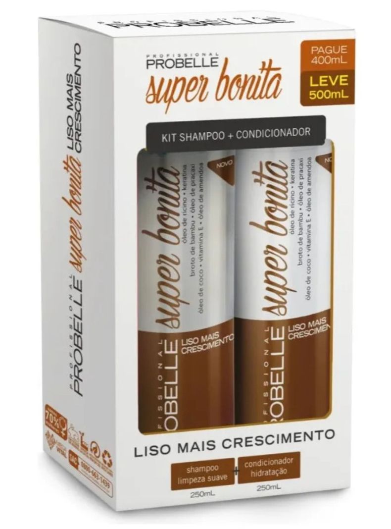 Shampoo Acondicionador Liso M s Crecimiento 500ml